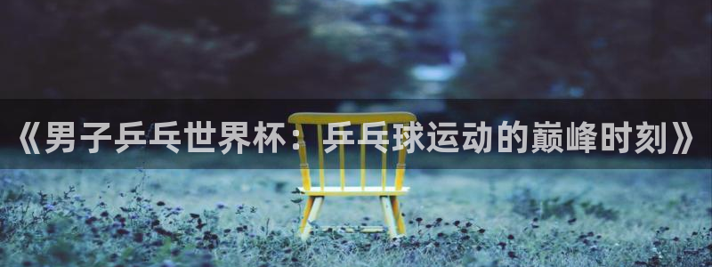 2026足球世界杯：《男子乒乓世界杯：乒乓球运动的巅峰时刻》